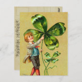 クローバーセントパトリックの日葉書 ポストカード (正面/裏面)