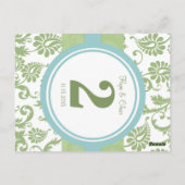 クローバーダマスクとアクアテーブル番号 ポストカード (裏面)