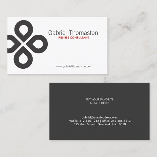 クローバーデザイン 名刺 (正面/裏面)