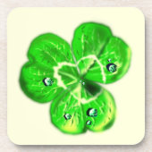 クローバーデュー飲料用コースターフレッシュグリーン コースター (正面)