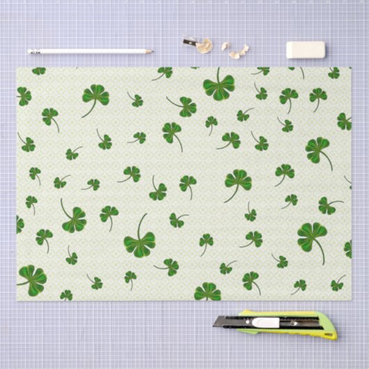 クローバートレイルお洒落フォークアートギフティング 薄葉紙 (クラフト)