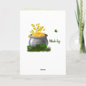 クローバートレイルお洒落フォークアーパーソナライズされたト カード (裏面)