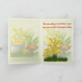 クローバートレイルお洒落フォークアーパーソナライズされたト カード (内部)