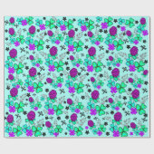 クローバートンボ4葉クローブラッピング紙 ラッピングペーパー (フラット)