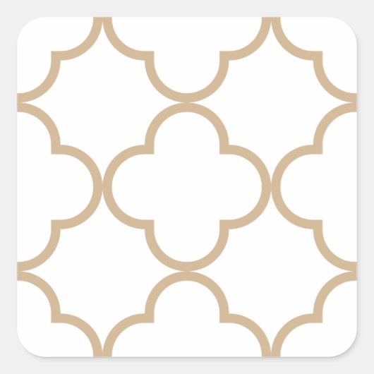 クローバーパターン1砂 スクエアシール (正面)