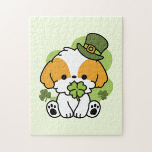 クローバーパップラブ – St. Patrick's Day Dog Design ジグソーパズル