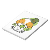 クローバーパップラブ – St. Patrick's Day Dog Design ノートパッド (回転)