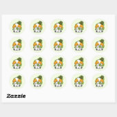 クローバーパップラブ – St. Patrick's Day Dog Design ラウンドシール (シート)