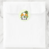クローバーパップラブ – St. Patrick's Day Dog Design ラウンドシール (バッグ)
