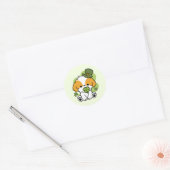 クローバーパップラブ – St. Patrick's Day Dog Design ラウンドシール (封筒)