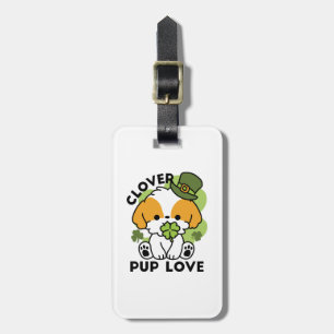 クローバーパップラブ – St. Patrick's Day Dog Design ラゲッジタグ