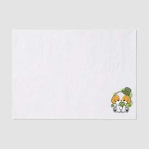 クローバーパップラブ – St. Patrick's Day Dog Design 薄葉紙