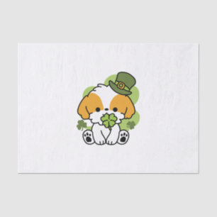 クローバーパップラブ – St. Patrick's Day Dog Design 薄葉紙