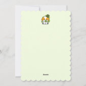 クローバーパピー ラブ – セントパトリックデーの犬のデザイン シーズンカード (裏面)