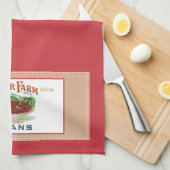 クローバーファームラベル台所用タオル キッチンタオル (四つ折り)