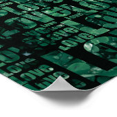 クローバーフィールドグリーンタイポグラフィLOVE ポスター (角)