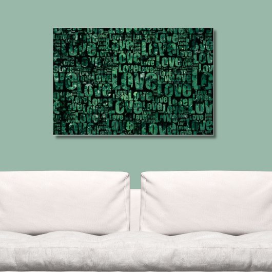 クローバーフィールドグリーンタイポグラフィLOVE ポスター