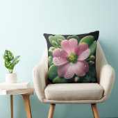 クローバーフローラピンクとグリーンオキザリス クッション (椅子)