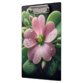 クローバーフローラピンクとグリーンオキザリス クリップボード (左)