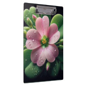 クローバーフローラピンクとグリーンオキザリス クリップボード (右)