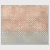 クローバーブライド16thバラ金ゴールド赤面ブライダルグレー ラッピングペーパー (フラット)