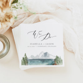 クローバーボホ素朴マウンテンレイク結婚ズ スタンダードカクテルナプキン