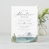 クローバーマウンテンレイクボホアドベンチャーベビーシャワー 招待状 (スタンド正面)