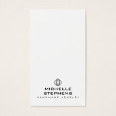 クローバーモダンロゴジュエリーイヤリングホルダーホワイト (正面)