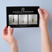 クローバーモダンロゴラグジュアリーブティックフォトブラック チラシ (ハンドル)