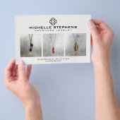 クローバーモダンロゴラグジュアリーブティックフォトホワイト チラシ (ハンドル)