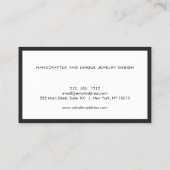 クローバーモダン金ゴールドロゴラグジュアリーブティックホワイト 名刺 (裏面)