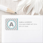 クローバーモノグラム（グレーとブルー） ラベル (インサイチュ)