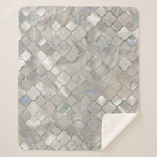 クローバーモロッコパターン真珠母 シェルパブランケット