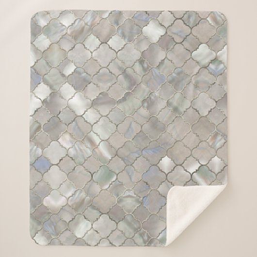 クローバーモロッコパターン真珠母 シェルパブランケット (正面)