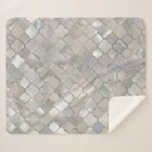 クローバーモロッコパターン真珠母 シェルパブランケット (正面(横))