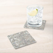 クローバーモロッコパターン真珠母 スクエアペーパーコースター (インサイチュ)