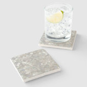 クローバーモロッコパターン真珠母 ストーンコースター (横)