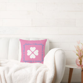 クローバーラブネストピンク装飾用クッション クッション
