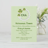 クローバーリース&イニシャル結婚ズのリハーサルディナー 招待状 (スタンド正面)