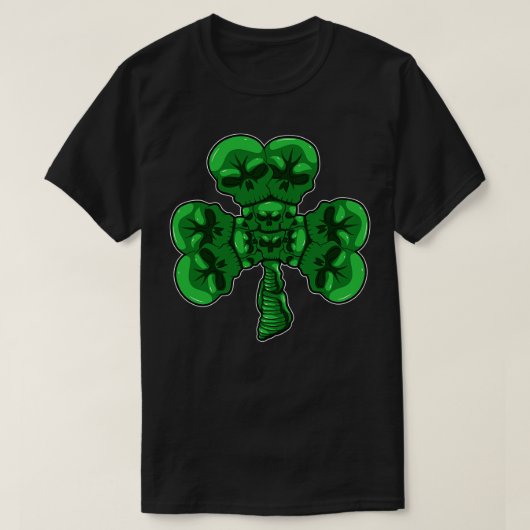 クローバーリーフスカルSt Tシャツ (デザイン正面)