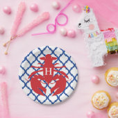 クローバーロブスターモノグラムパーティープレート ペーパープレート (パーティー)