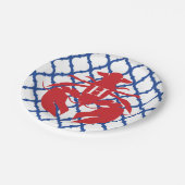 クローバーロブスターモノグラムパーティープレート ペーパープレート (アングル)