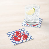 クローバーロブスターモノグラム紙コースター スクエアペーパーコースター (インサイチュ)