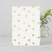 クローバーワイルドフラワーがバプテスマ《キリスト教》洗礼式や命名式を渡る 箔招待状 (立ち正面)