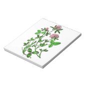 クローバーヴィンテージ植物プリント ノートパッド (回転)