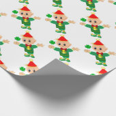 クローバー付きラッキーなラッキーなレプレシャン ラッピングペーパー (角)