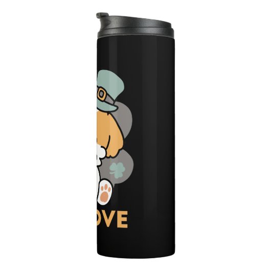 クローバー付きラッキーアップ – 聖パトリックの日の贈り物 タンブラー (回転右)