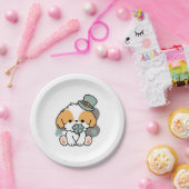 クローバー付きラッキーアップ – 聖パトリックの日の贈り物 ペーパープレート (パーティー)