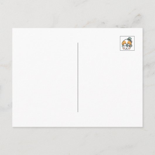 クローバー付きラッキーアップ – 聖パトリックの日の贈り物 ポストカード (裏面)