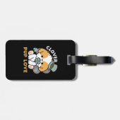 クローバー付きラッキーアップ – 聖パトリックの日の贈り物 ラゲッジタグ (裏面横)